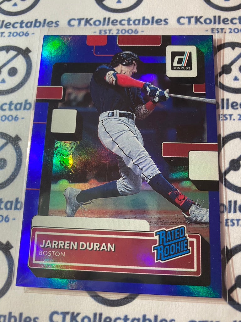 2022 Panini Donruss Baseball Jarren Duran Rated Rookie Blue Foil #40 Boston