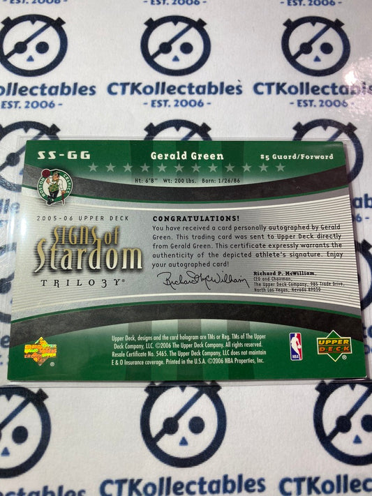 2005-06 Upper Deck Trilogy Gerald Green Signs of Stardom Auto Celtics
