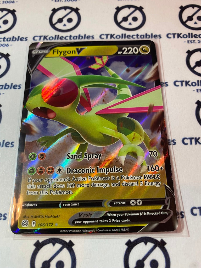 Flygon V #106/172 Ultra Rare Pokmon Card Brilliant Stars CTKollectables Flygon V #106/172 Ultra Rare Pokmon Card Brilliant Stars CTKollectables