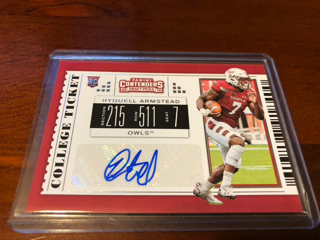 Ryquell Armstead Draft Auto #284 2019 Contenders