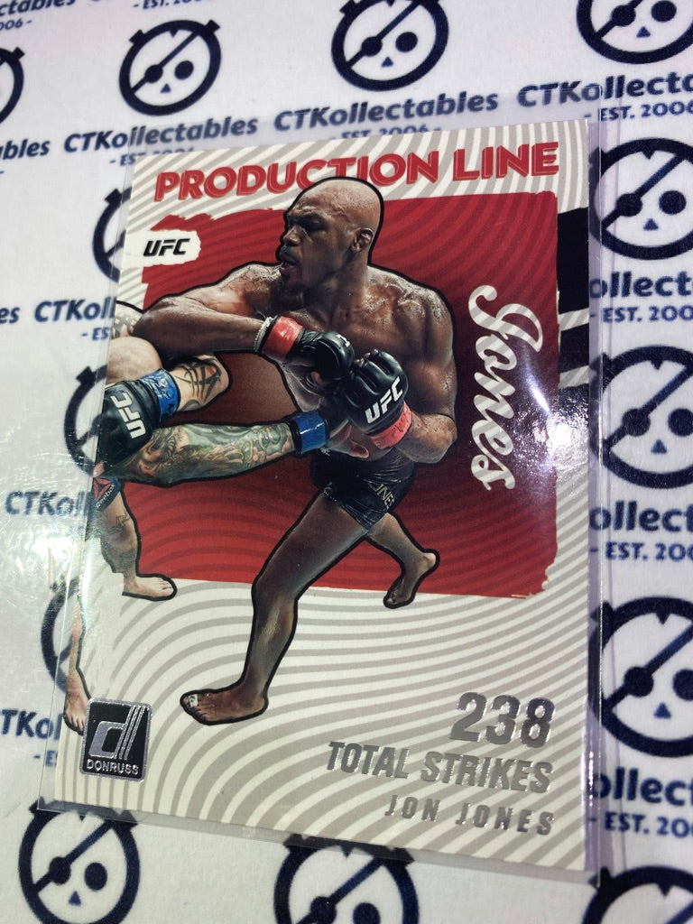 2022 UFC Panini Donruss Jon Jones Production Line #4 Light Heavyweight