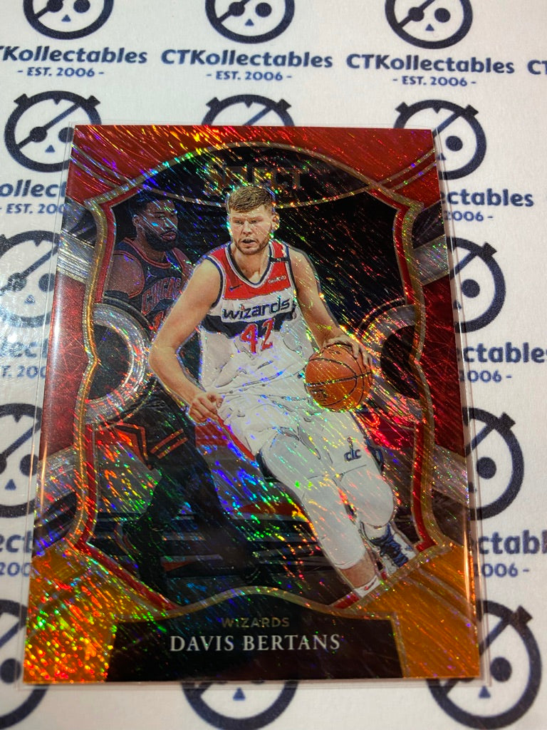 2020-21 Panini NBA Select Davis Bertans Red White Orange prizm #28