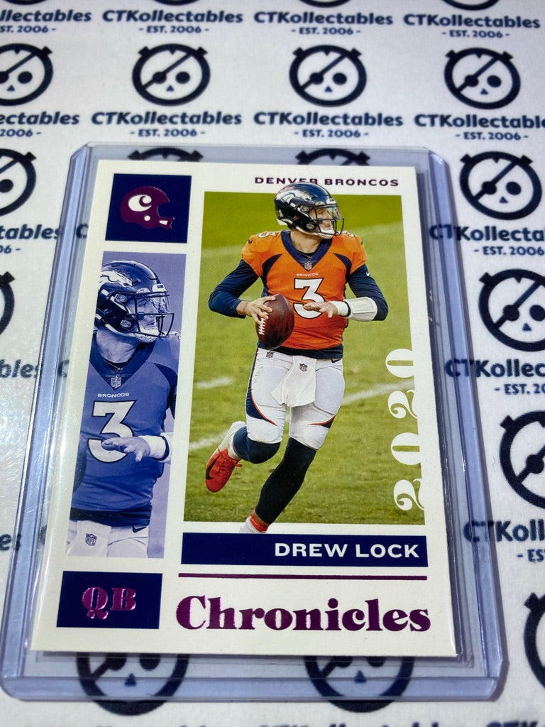 2020 NFL Chronicles Veteran Drew Lock Pink #30 Broncos