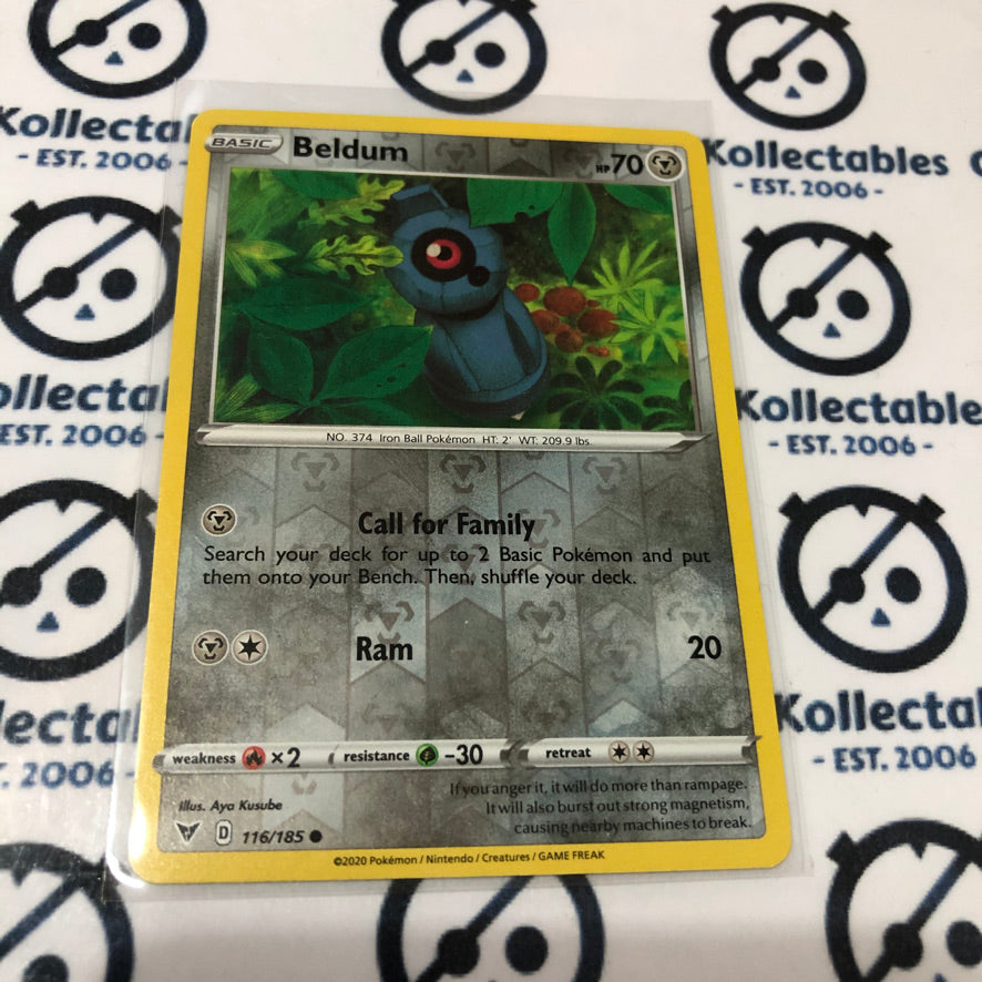 Beldum #116/185 Reverse Holo Common Pokémon Card Vivid Voltage