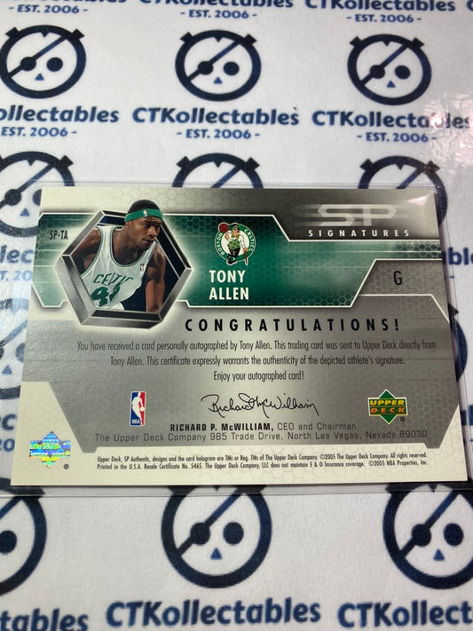 2004-05 Upper Deck SP Authentic Tony Allen signature Celtics