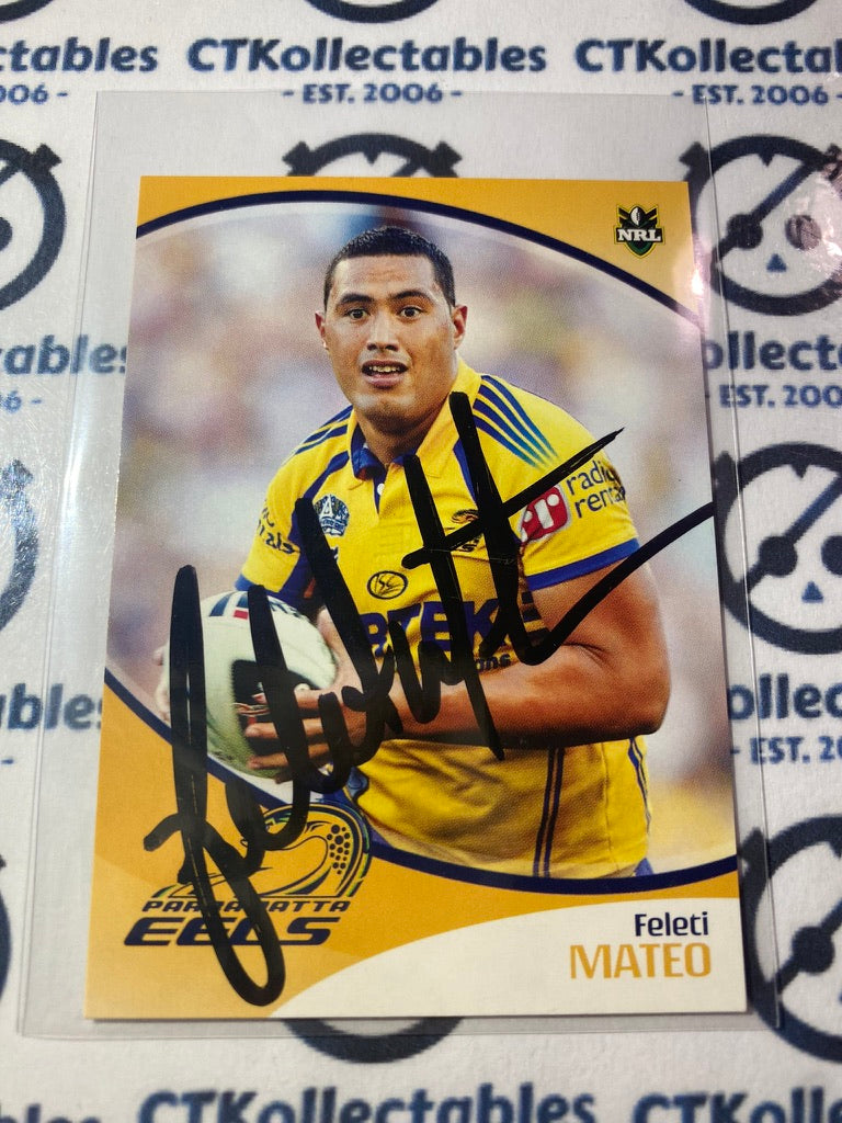 Signed Feleti Mateo Daily Telegraph 105/240 Eels Card