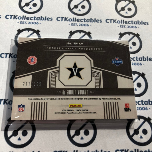 Ke'Shawn Vaughn FUTURES Patch Auto #211/399 2020 NFL Legacy