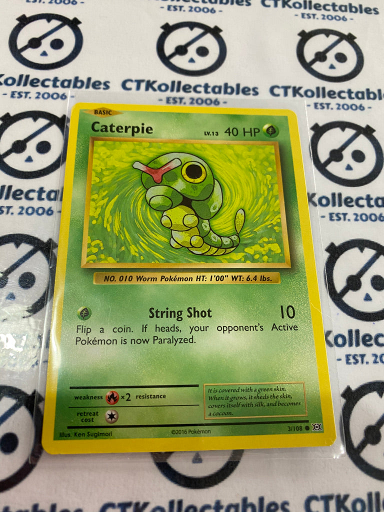 Caterpie #3/108 Base Pokémon Card XY EVOLUTIONS