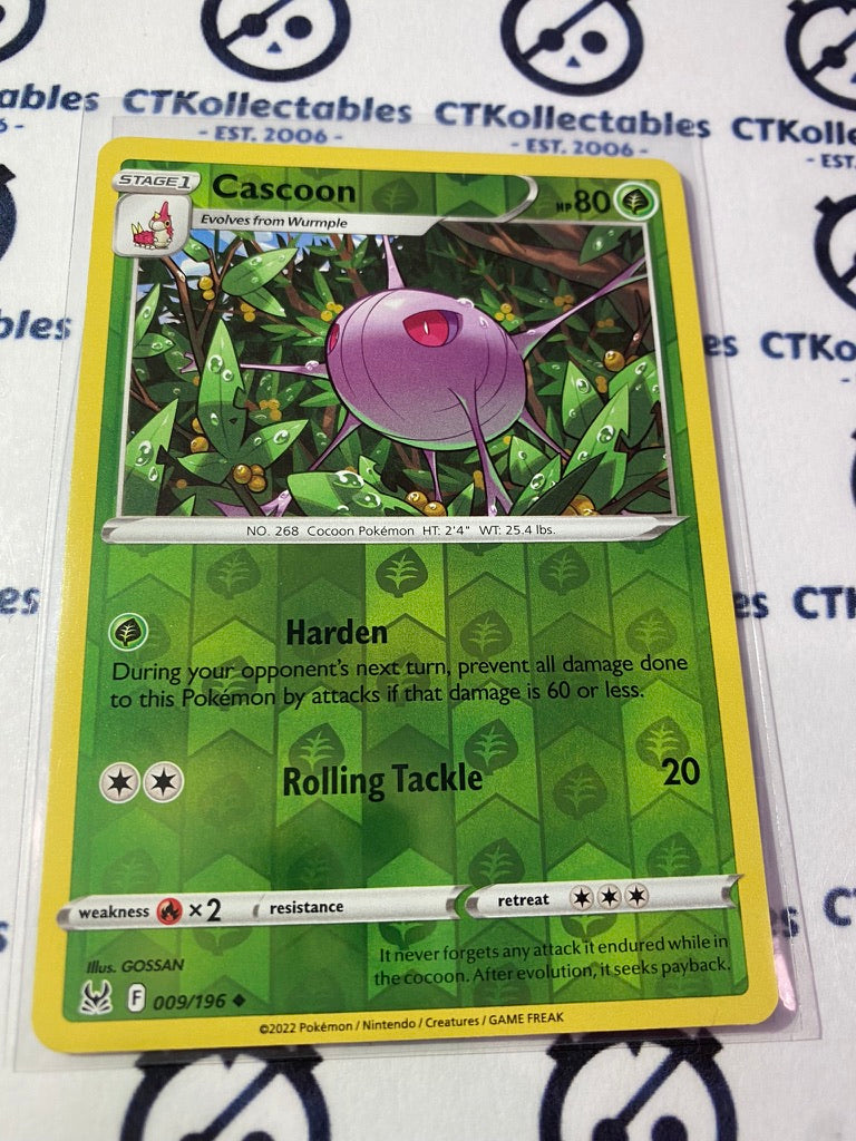 Cascoon Reverse Holo #009/196 2022 Sword & Shield Lost Origin Pokemon Card