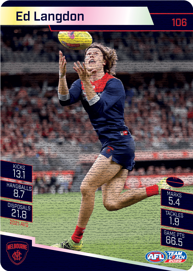 2022 AFL Teamcoach Canvas #106 Ed Langdon