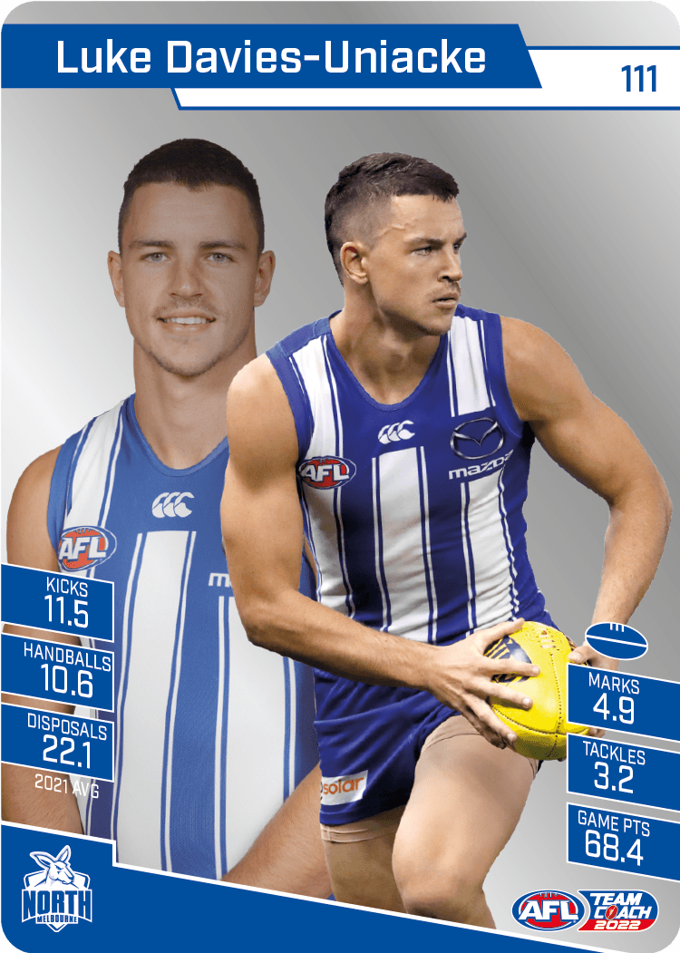2022 AFL Teamcoach Silver Parallel #111 Luke Davies-Uniacke