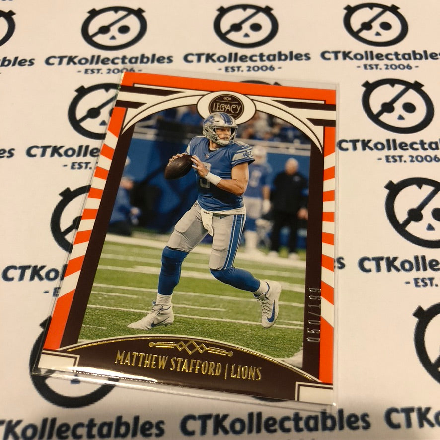 Matthew Stafford ORANGE #050/199 2020 NFL Legacy