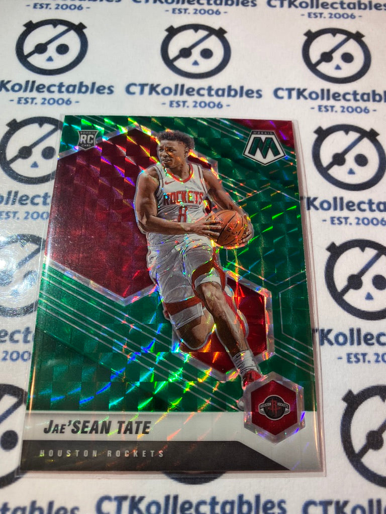 2020-21 NBA Mosaic Jae'Sean Tate Green Prizm #214 Rockets