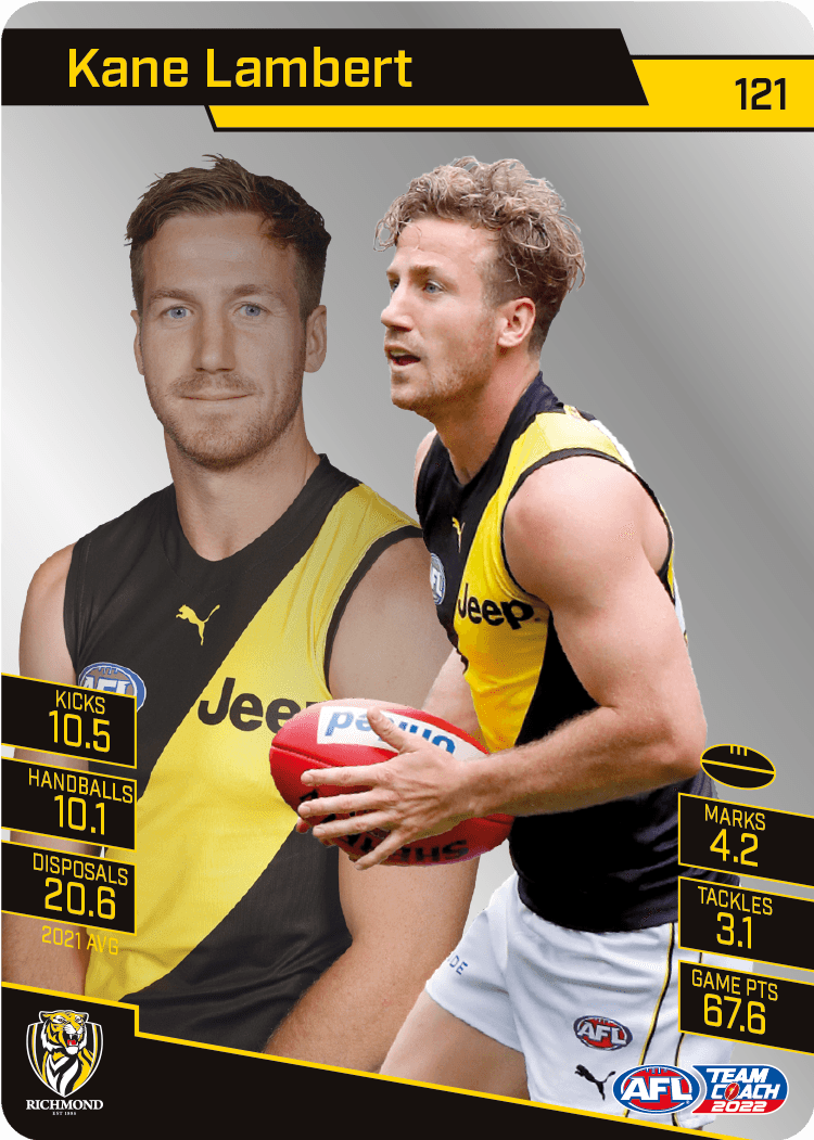 2022 AFL Teamcoach Silver Parallel #121 Kane Lambert