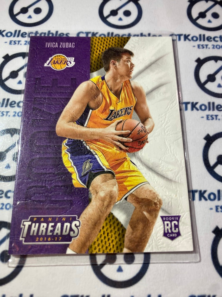 2016-17 Panini NBA Threads Ivica Zubac Leather Rookies #223 Lakers