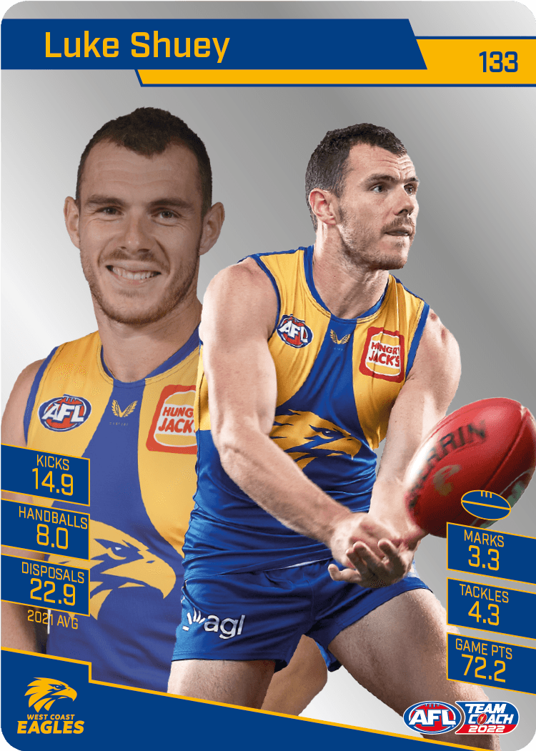 2022 AFL Teamcoach Silver Parallel #133 Luke Shuey