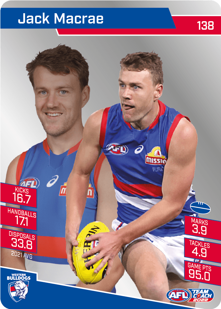 2022 AFL Teamcoach Silver Parallel #138 Jack Macrae