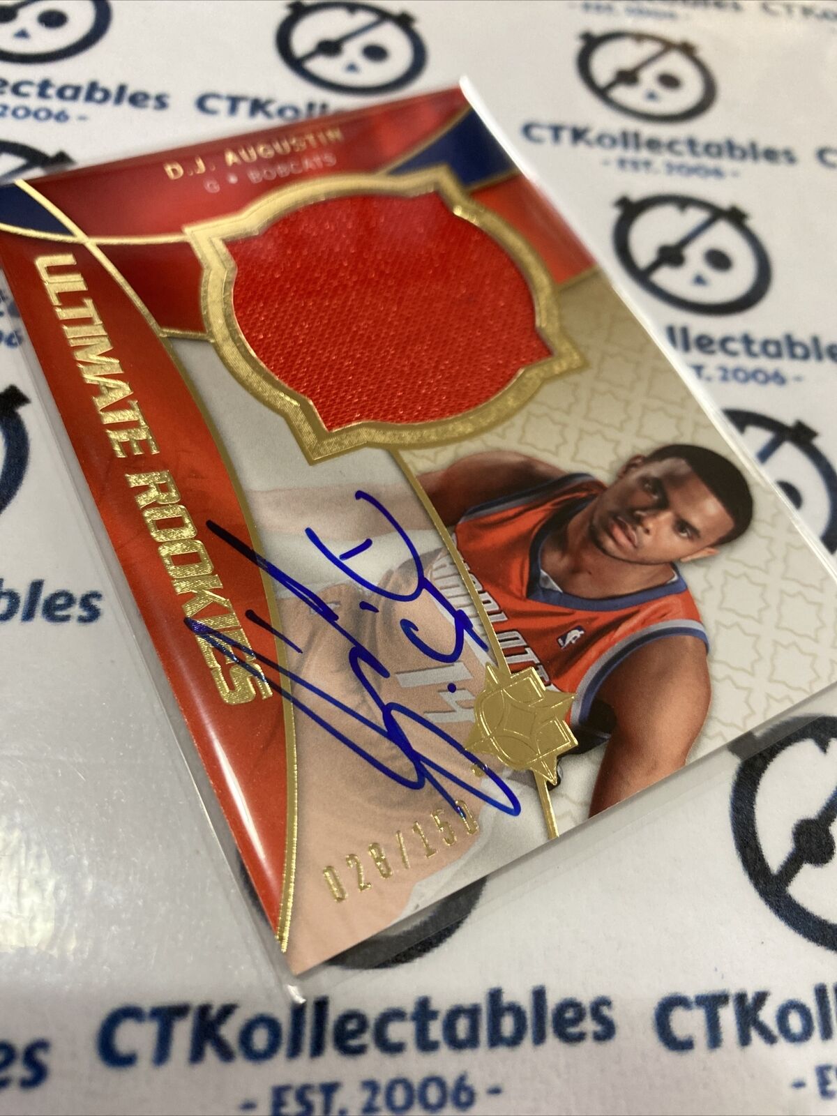 2008/09 Ultimate Collection D.J Augustin RPA #028/150 Bobcats RC