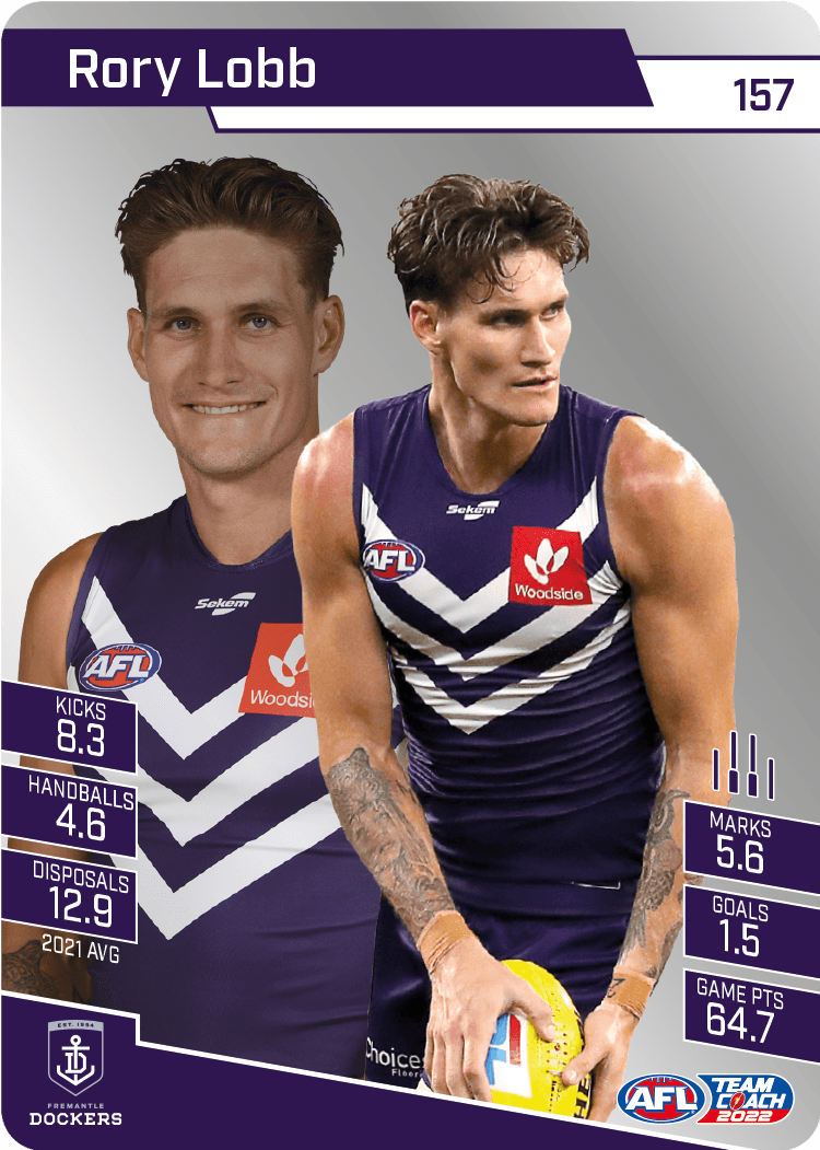 2022 AFL Teamcoach Silver Parallel #157 Rory Lobb
