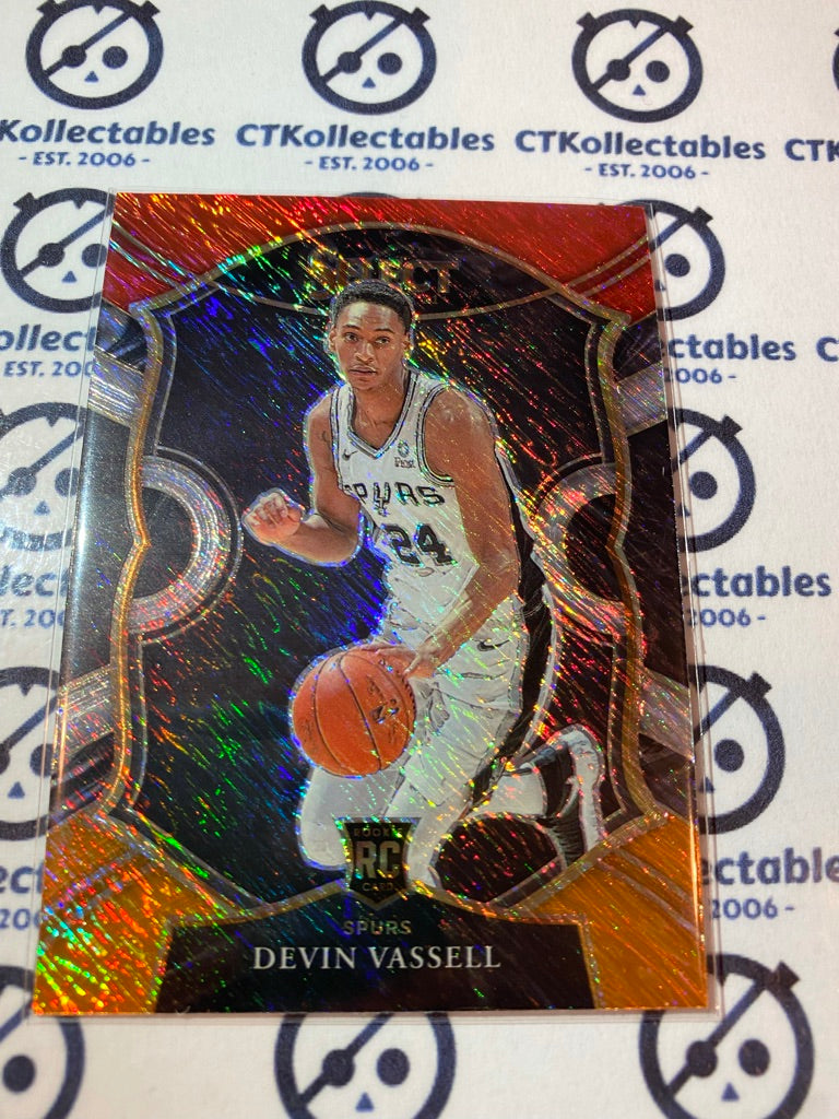 2020-21 Panini NBA Select Devin Vassell Red White Orange prizm #71