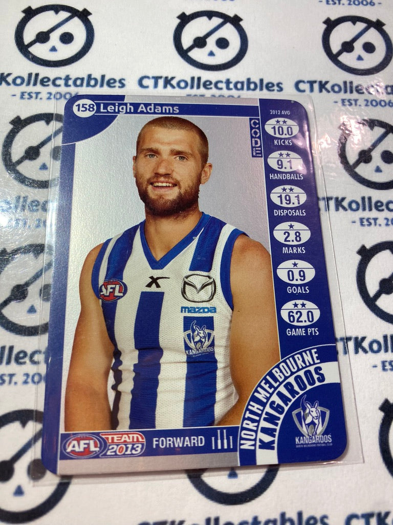 2013 AFL Teamcoach Silver Code Card - #158 Leigh Adams