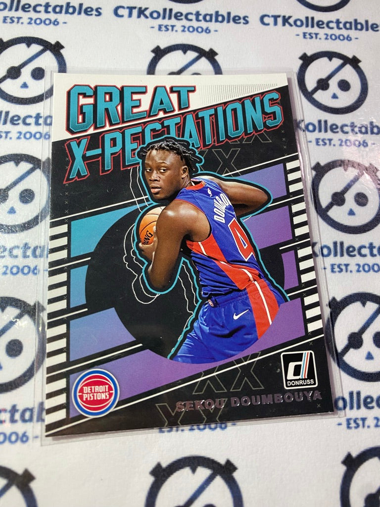 2019-20 NBA Panini Donruss Great X-Pectations Sekou Doumbouya RC #16 Pistons