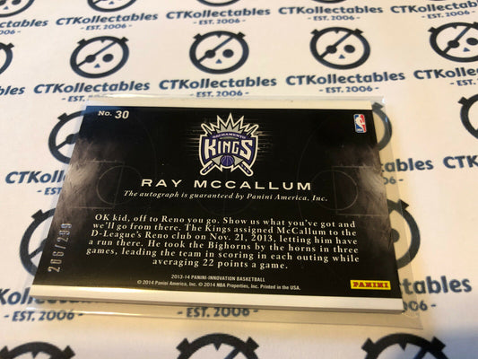 2013/14 Innovation Ray McCallum Main Exhibit Signatures RC #206/299 Kings