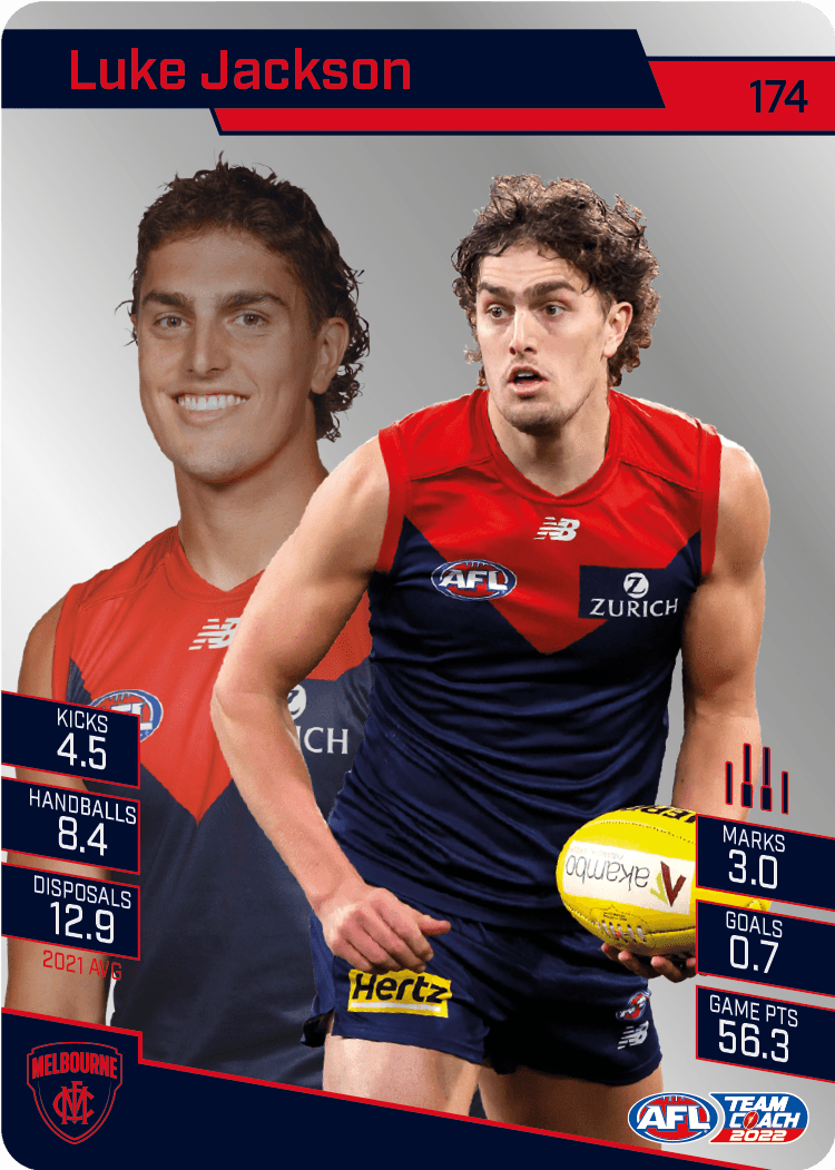 2022 AFL Teamcoach Silver Parallel #174 Luke Jackson