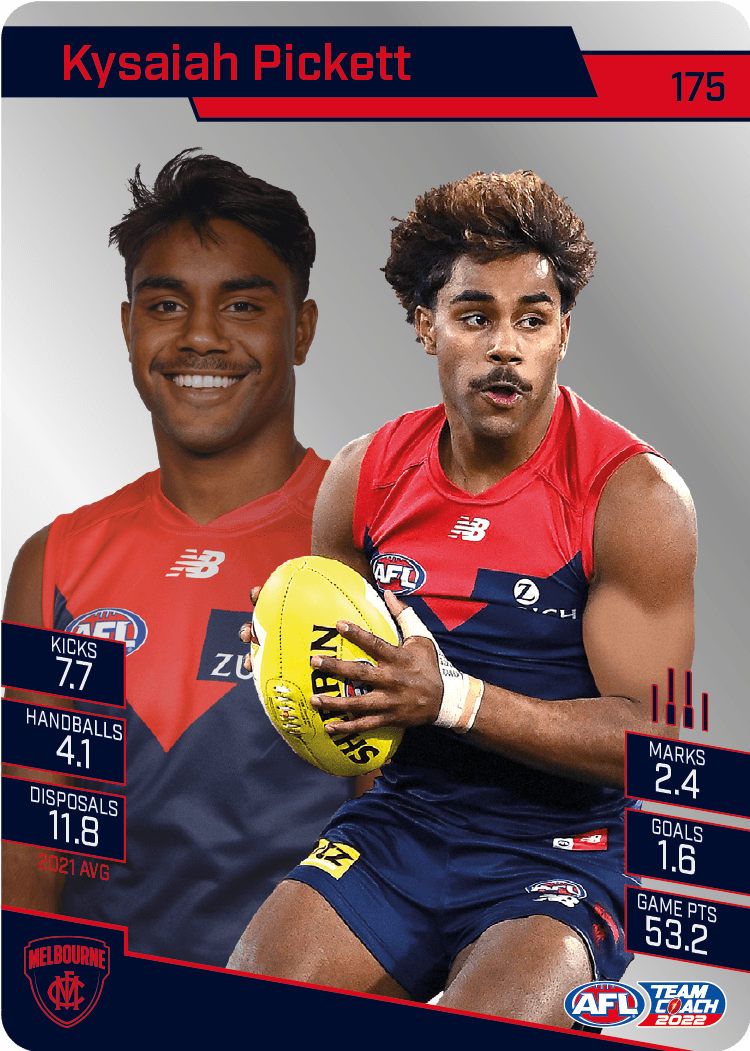 2022 AFL Teamcoach Silver Parallel #175 Kysaiah Pickett