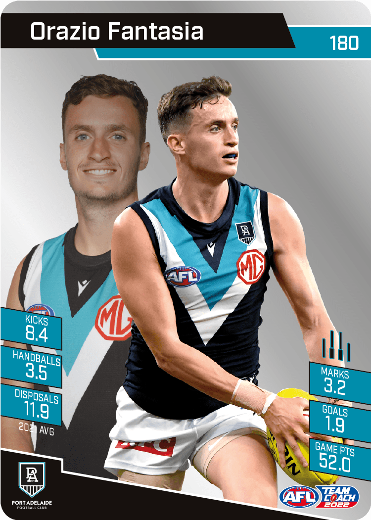 2022 AFL Teamcoach Silver Parallel #180 Orazio Fantasia
