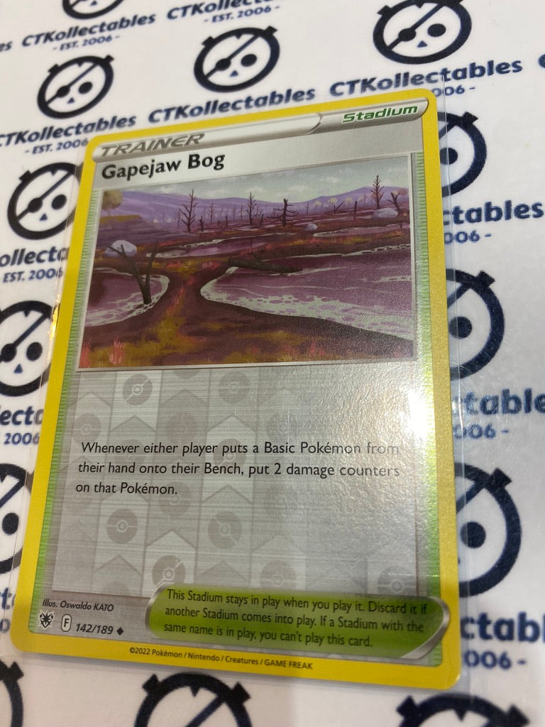 Gapejaw Bog Reverse Holo #142/189 2022 Sword & Shield Astral Radiance Pokemon Card