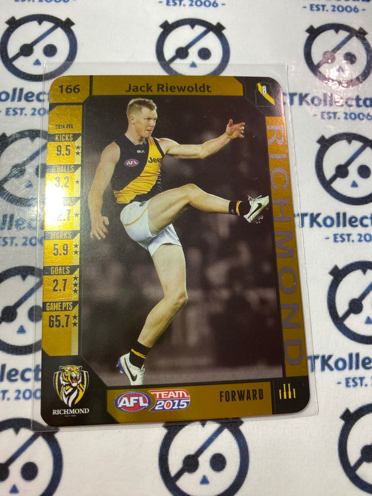 2015 AFL Teamcoach Gold #166 Jack Riewoldt Tigers