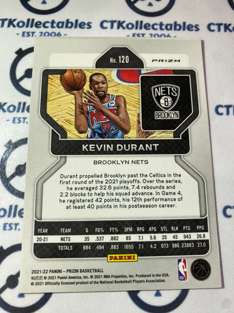 2021-22 NBA Prizm Kevin Durant Cracked ICe prizm #120 Nets