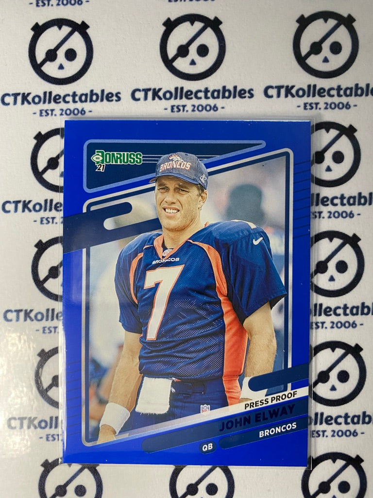 2021 NFL Donruss Press Proof Blue John Elway #180 Broncos