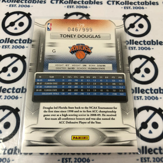 2009-10 NBA Prestige Toney Douglas Draft Picks #046/999 Knicks