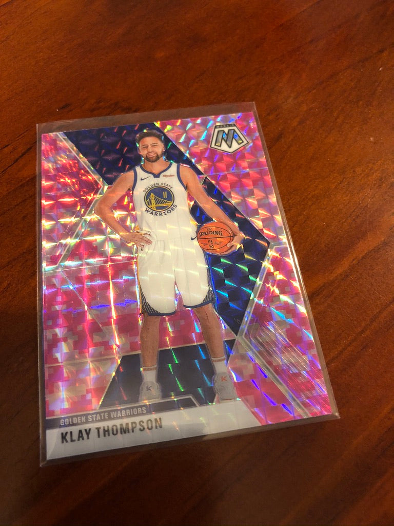 Klay Thompson Pink Mosaic Prizm #80 2019-20 NBA Mosaic
