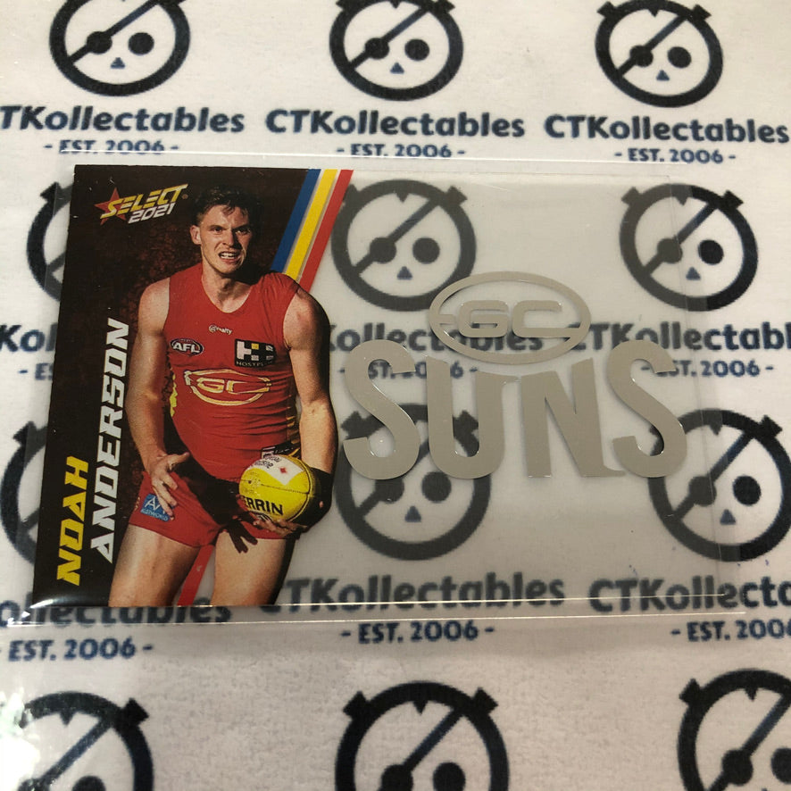 2021 AFL Footy Stars Club Acetate Noah Anderson #CA33 Suns