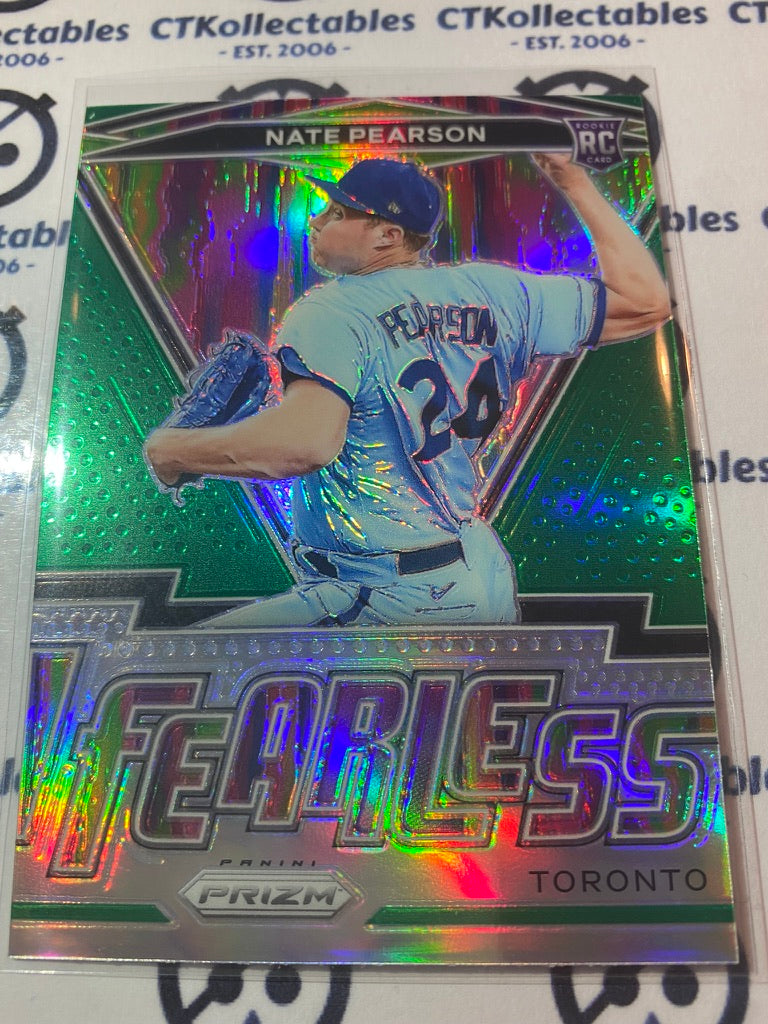 2021 Panini Prizm Baseball Nate Pearson RC Fearless Green Prizm #FR-2