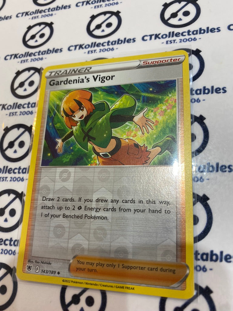 Gardenia's Vigor Reverse Holo #143/189 2022 Sword & Shield Astral Radiance Pokemon Card