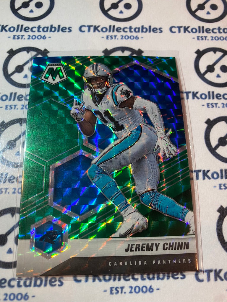 2021 Panini NFL Mosaic Jeremy Chinn Green Mosaic Prizm #38 Panthers