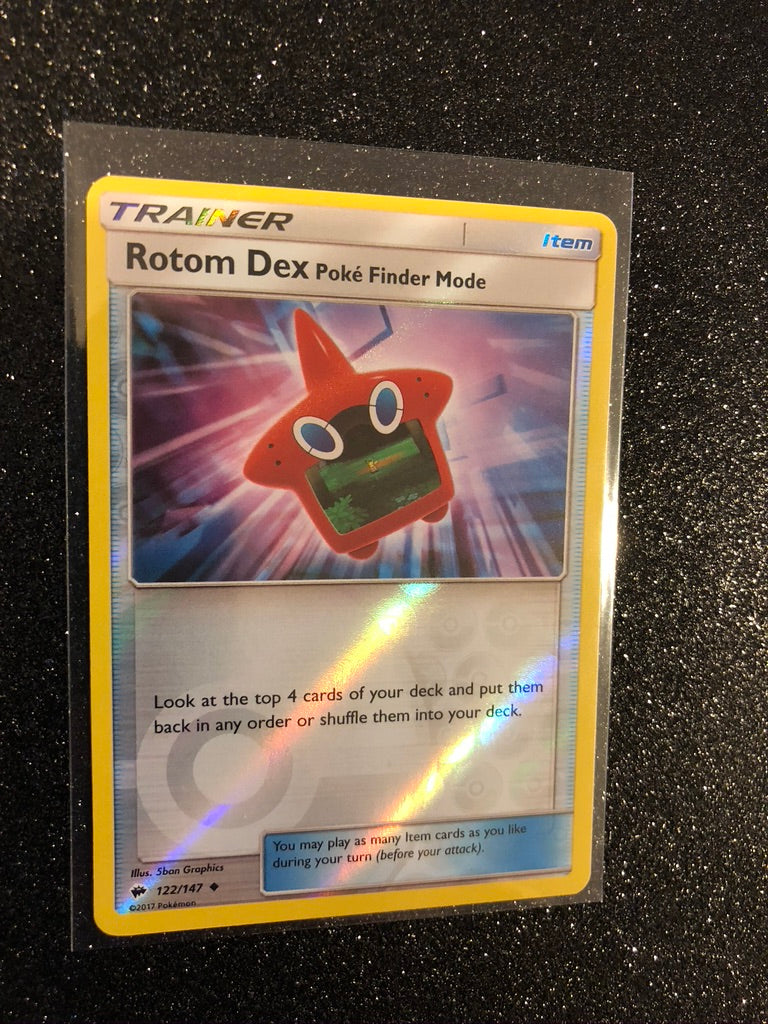 Rotom Dex Reverse Holo #122/147 Burning Shadows Pokemon Card