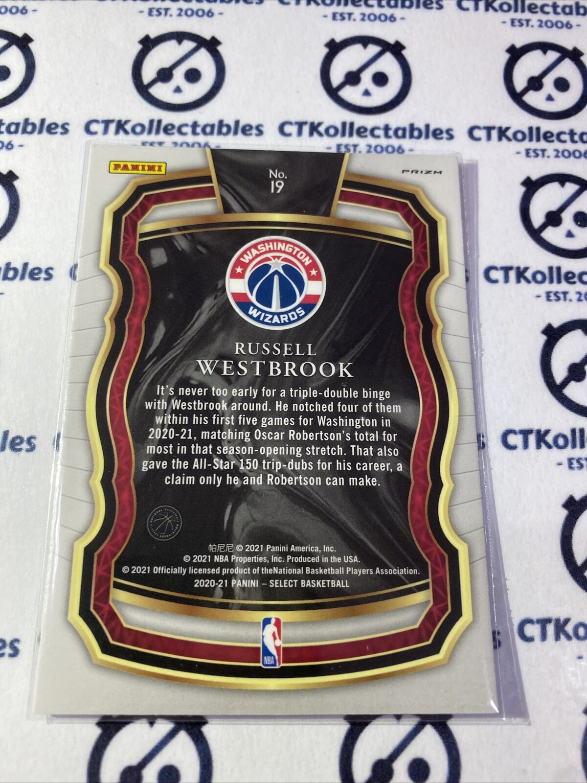 2020-21 Panini NBA Select Russell Westbrook Blue Shimmer Select Company Prizm#19