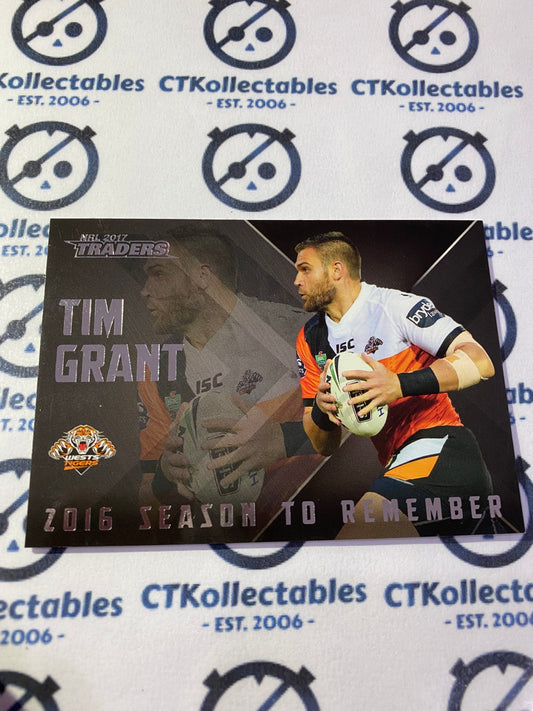 2017 NRL Traders Season To Remember Tim Grant SR31/32 Wests