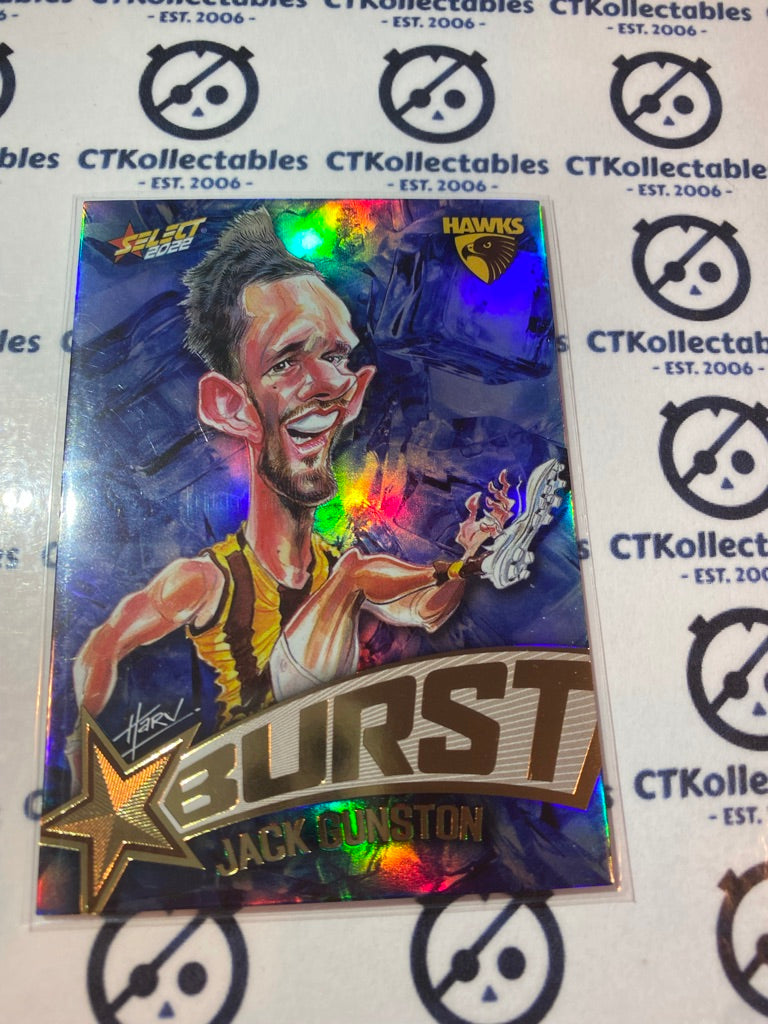 2022 AFL Footy Stars Starburst Ice - Jack Gunston SBi39