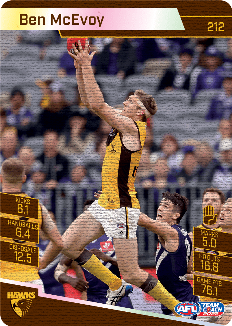2022 AFL Teamcoach Canvas #212 Ben McEvoy Hawks