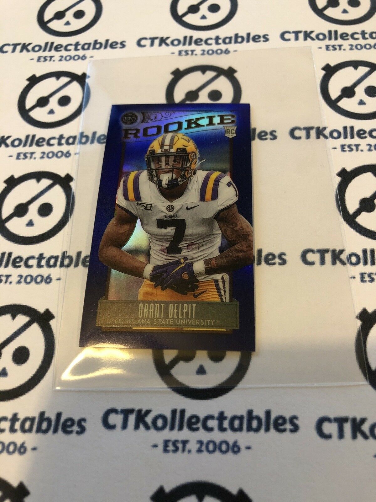 2020 NFL Legacy Grant Delpit RC Sapphire Chrome Mini #50/50 Browns
