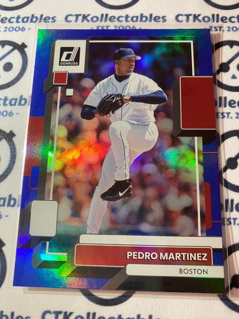 2022 Panini Donruss Baseball Pedro Martinez Blue Foil #119 Boston