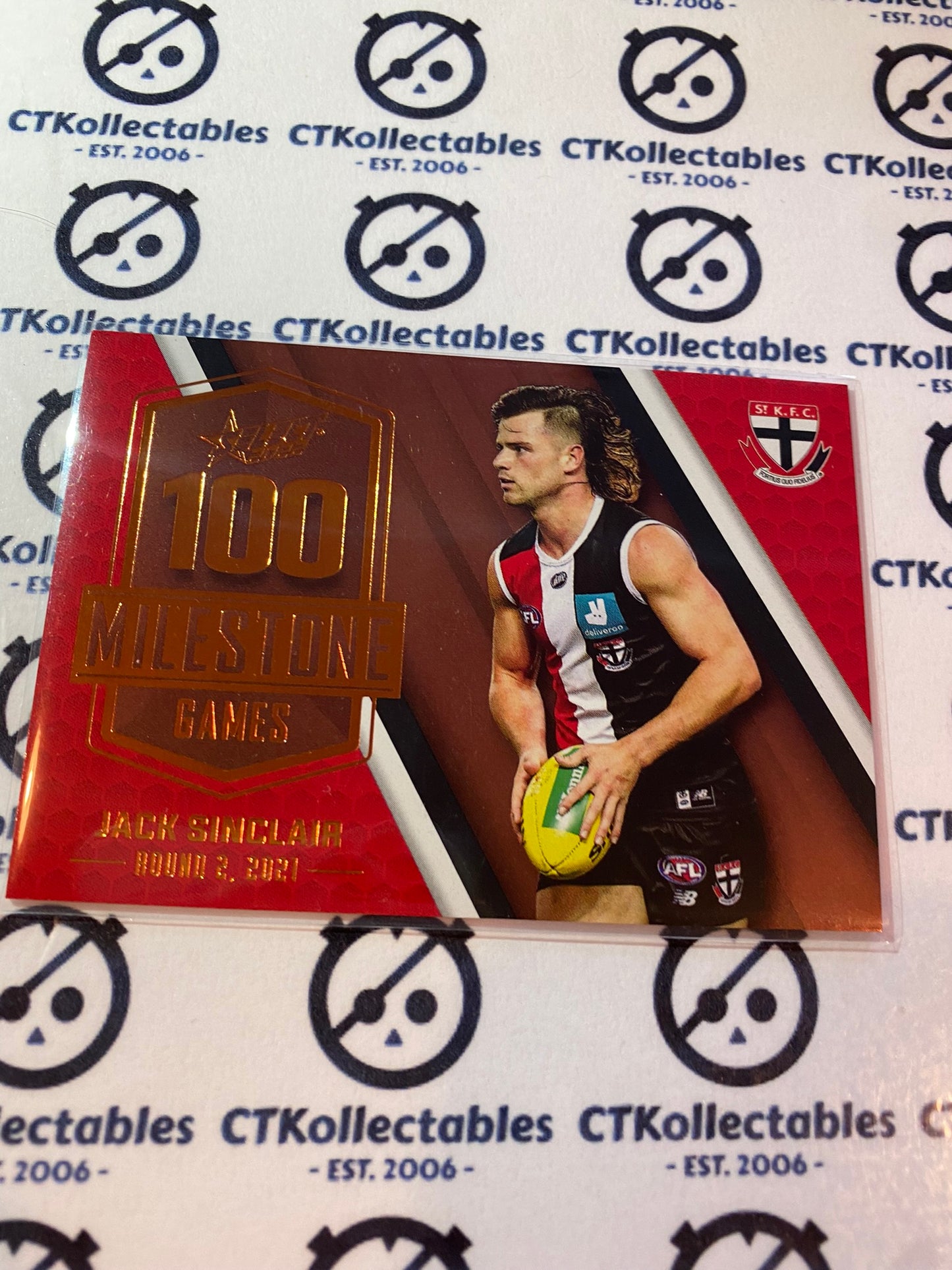 2022 AFL Footy Stars Milestone 100 games -Jack Sinclair MG69