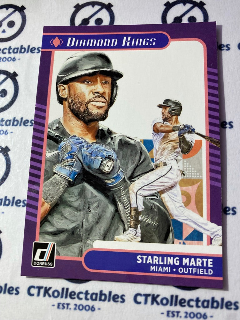 2021 Panini Donruss Baseball Starling Marte Diamond Kings #17 Miami