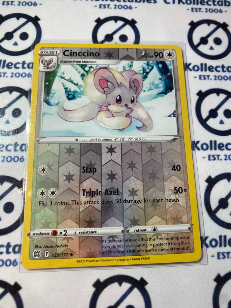 Cinccino #125/172 Reverse Holo Pokémon Card Brilliant Stars